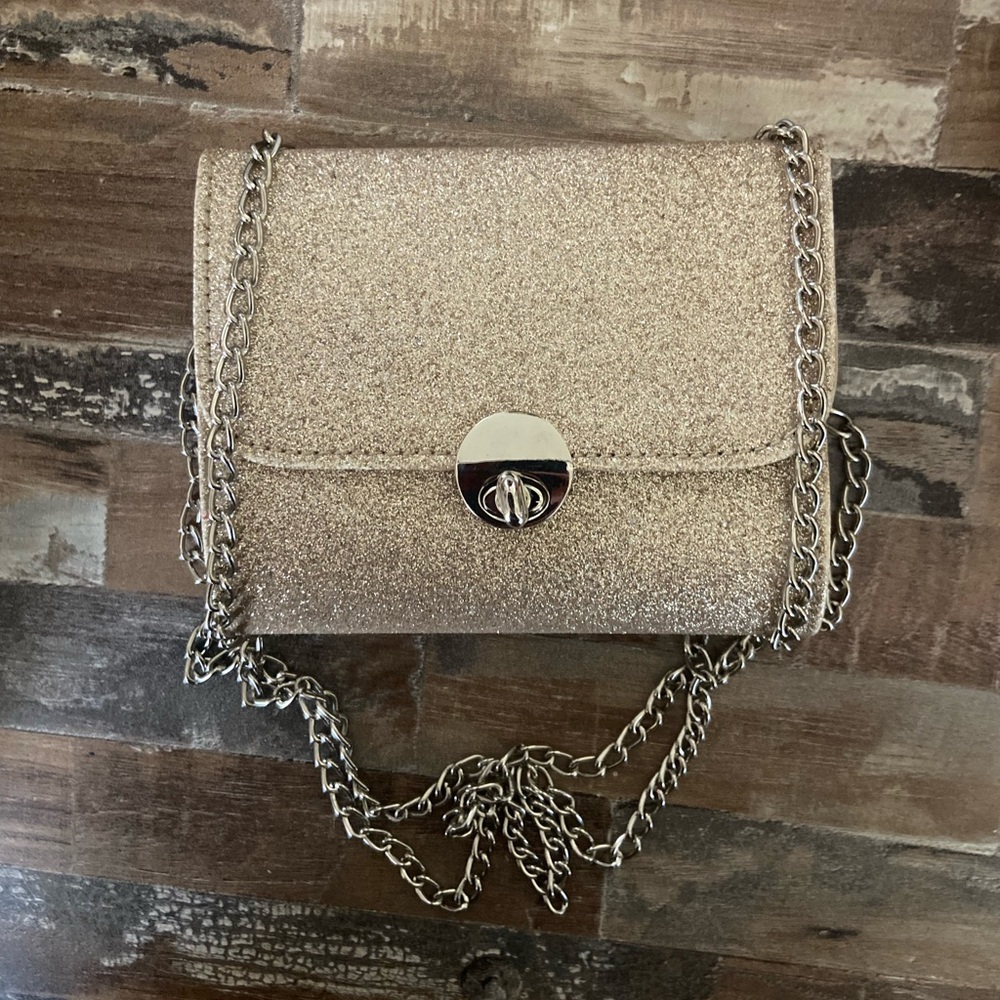 Gold Chic Glitter Clutch
